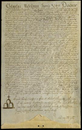 Letras apostólicas para compulsar el pleito por el patronato entre el duque de Alcalá y el prior ...