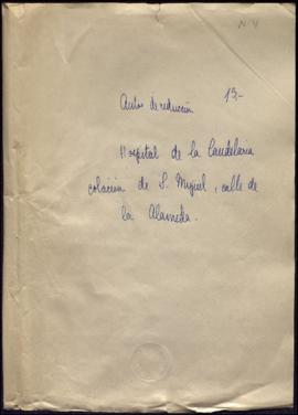 Autos de reducción de hospitales: Candelaria, col° San Miguel, c/ Alameda