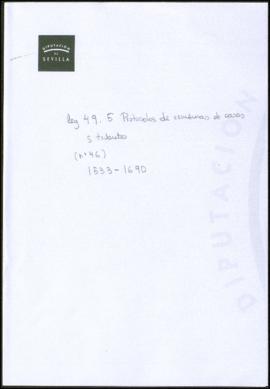 
Protocolo de escrituras de casas y tributos (nº 46). Collación de San Miguel
