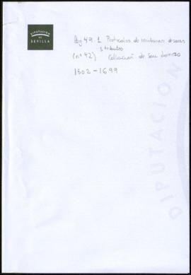 
Protocolo de escrituras de casas y tributos (nº 42). Collación de San Lorenzo

