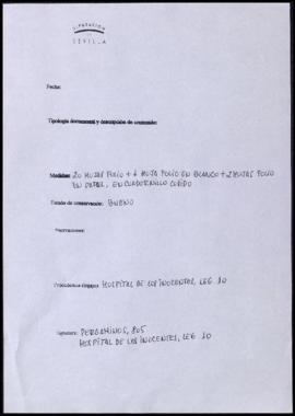 Documentos relativos a administradores y otros empleados del Hospital de Inocentes: nombramientos...