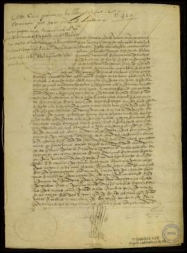 Carta de venta de María de Cea, vecina de Sevilla a Juan Gómez, mayordomo del Hospital del Carden...