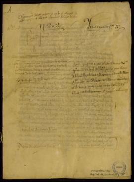 Carta de venta de Pedro de Morillo y Elvira Mejía, su mujer, e Isabel Martínez de Pineda, su madr...