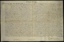 Breve de Pio VI, papa, prorrogando la pensión de mil ducados que goza el Hospital del Santísimo C...
