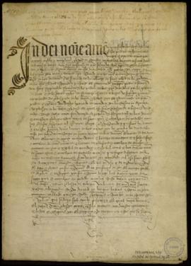 Testimonio de notificación de licencia de Alejandro VI, papa, a Ines de Santa Cruz y Catalina de ...