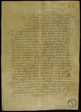 Carta de donación de casas en la collación de San Alfonso