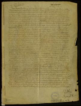Carta de censo y tributo de Juan González de Pinera, canónigo de Sevilla, administrador del Hospi...