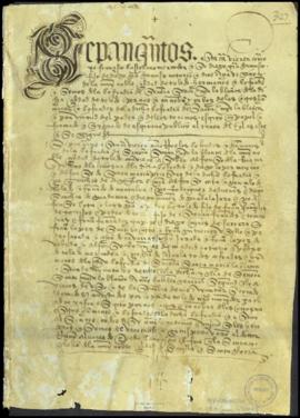 Carta de venta de Francisco Castellano, mercader, y Diego Garcia Hamusco, vecinos de Toledo, herm...