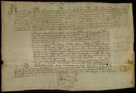 Documento de Fe de Johan Pedraza, sobre a tierras que pertenecen a la cofradia de Santa Catalina ...