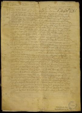 Carta de licencia para el arrendamiento de casas de la Cofradía de Santa María de Iniesta a Martí...