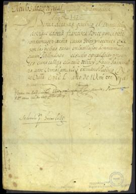 Carta de venta de Juan de Vique y Francisca Ponce de Leon, vecinos de Sevilla, al Hospital de Ino...