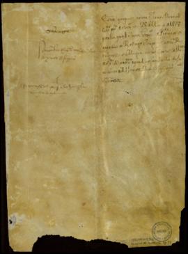 Carta de arrendamiento de Juan González de Pinera arrienda a Rodrigo Jorge y a Catalina Rodríguez...