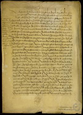 Carta de venta de Martín López Perales y Catalina Rodríguez a Alfonso de Albornoz e Isabel Gonzál...