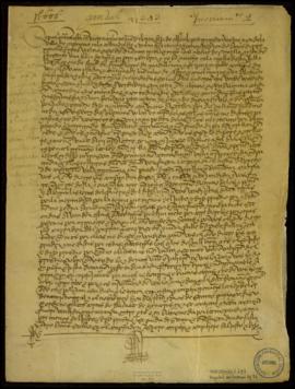 Carta de venta de Juan de Lorca, hijo de Alfonso Pérez, regidor y vecino de la villa de Carmona, ...