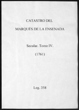 Catastro del Marqués de la Ensenada. Secular. Tomo IV