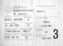 Censos electorales: Sevilla (capital: Barrio de Santiago), Alanís, Alcalá de Guadaira y Aguadulce
